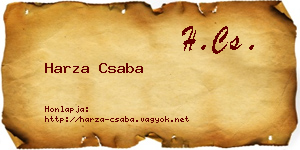 Harza Csaba névjegykártya