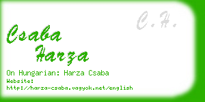 csaba harza business card